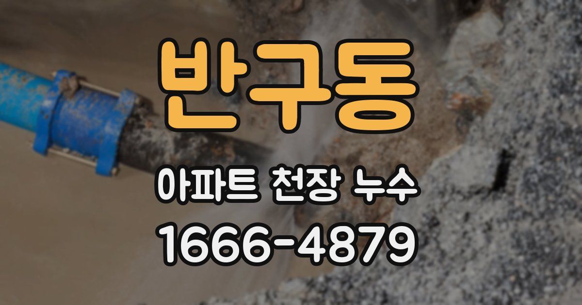 반구동 아파트 천장 누수