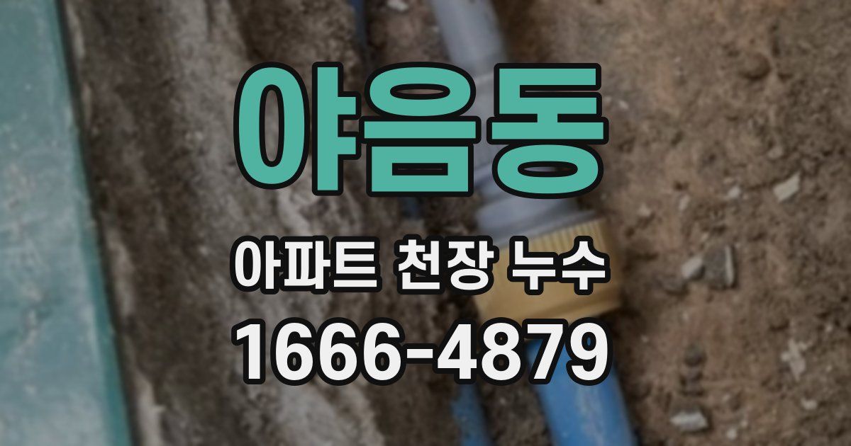 야음동 아파트 천장 누수