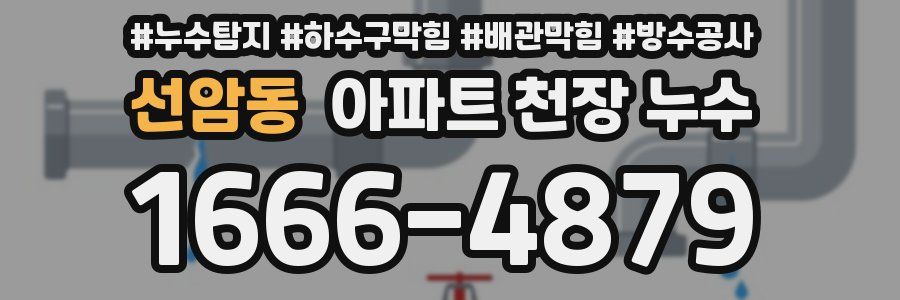 선암동 아파트 천장 누수