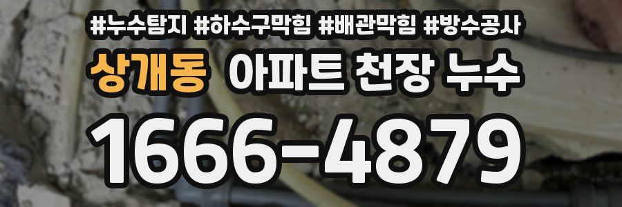 상개동 아파트 천장 누수