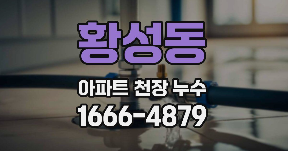 황성동 아파트 천장 누수