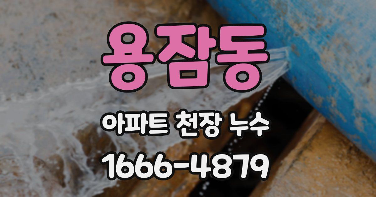 용잠동 아파트 천장 누수