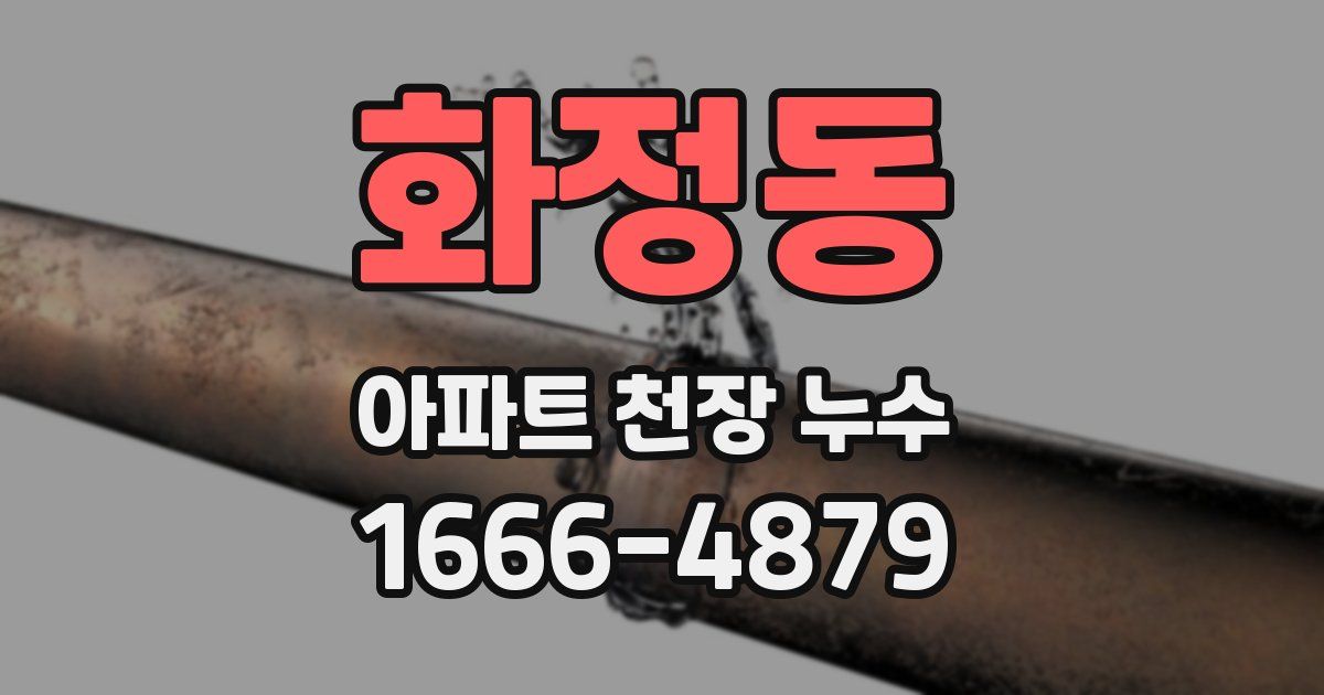 화정동 아파트 천장 누수