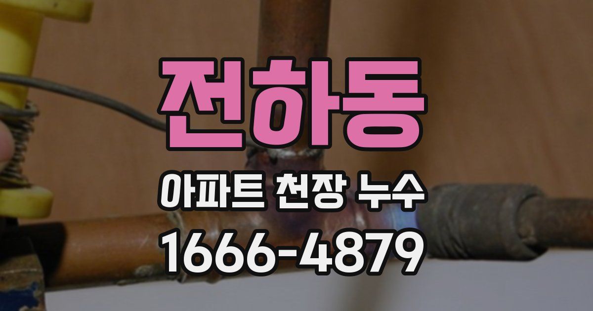 전하동 아파트 천장 누수