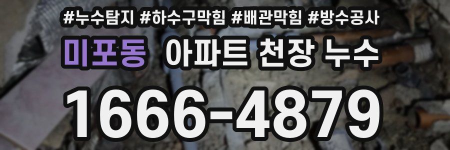 미포동 아파트 천장 누수