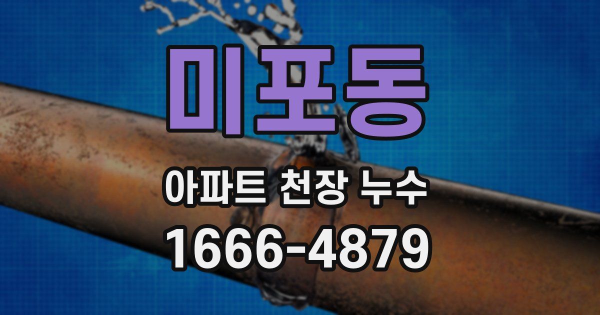 미포동 아파트 천장 누수