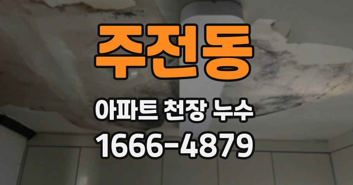 주전동 아파트 천장 누수