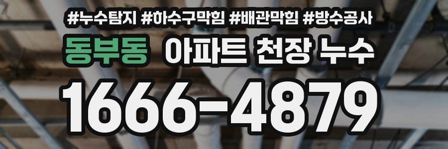 동부동 아파트 천장 누수