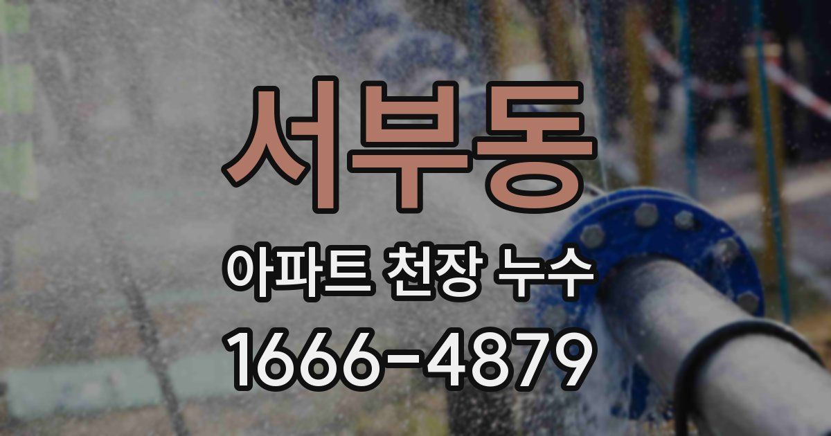 서부동 아파트 천장 누수
