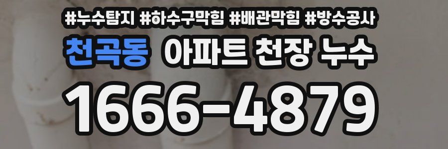 천곡동 아파트 천장 누수