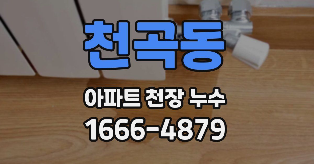 천곡동 아파트 천장 누수