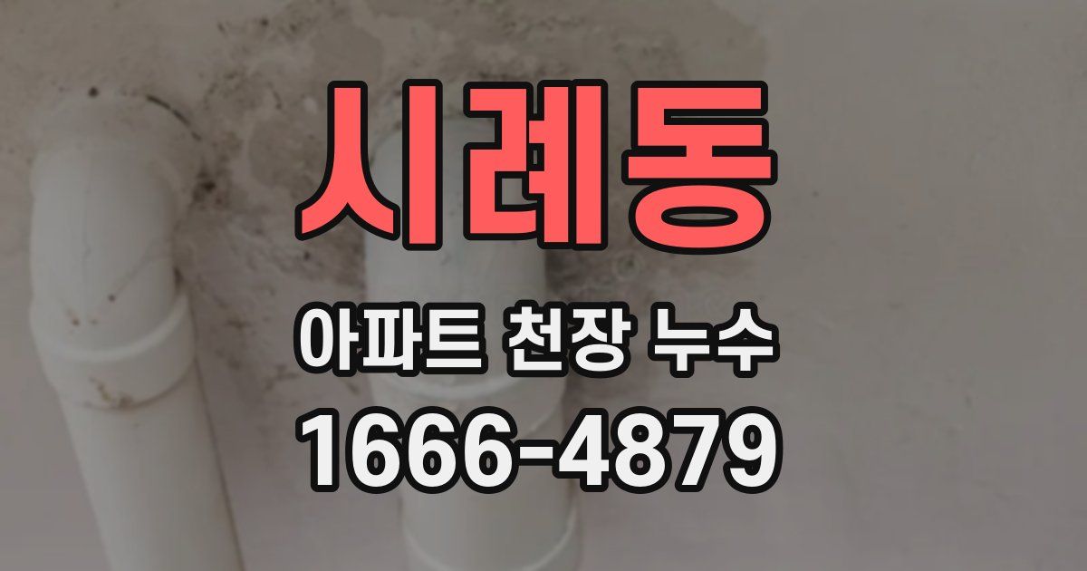 시례동 아파트 천장 누수