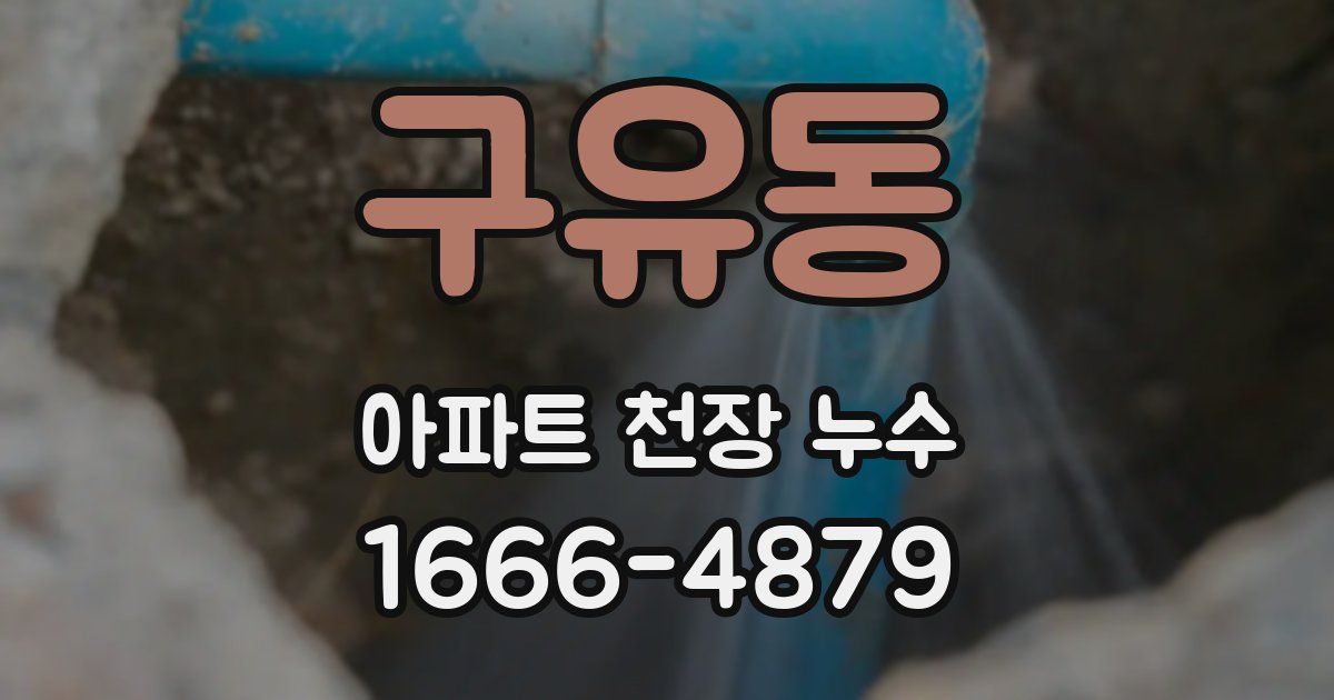 구유동 아파트 천장 누수