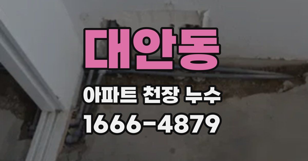 대안동 아파트 천장 누수