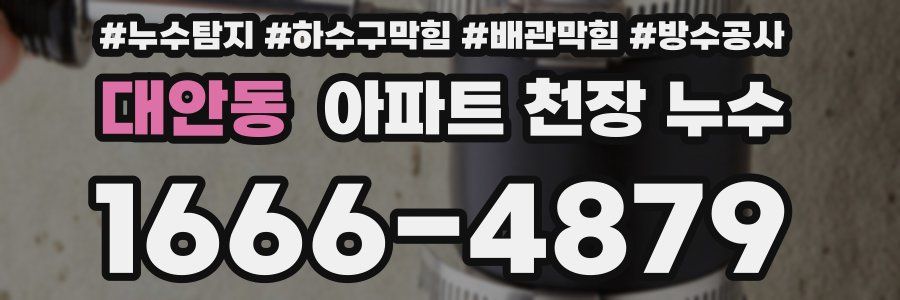대안동 아파트 천장 누수