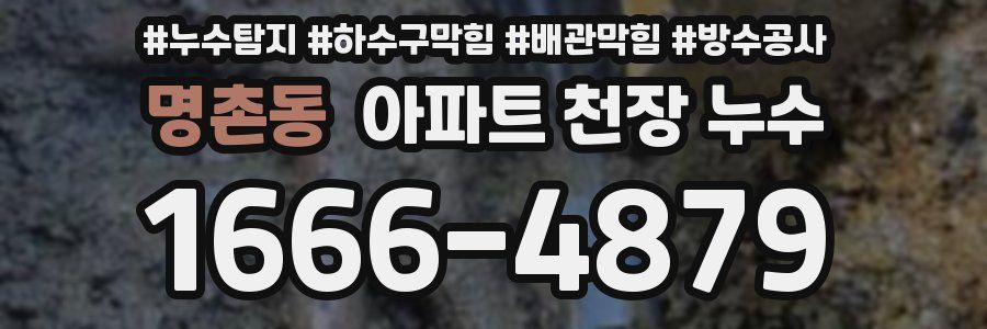명촌동 아파트 천장 누수