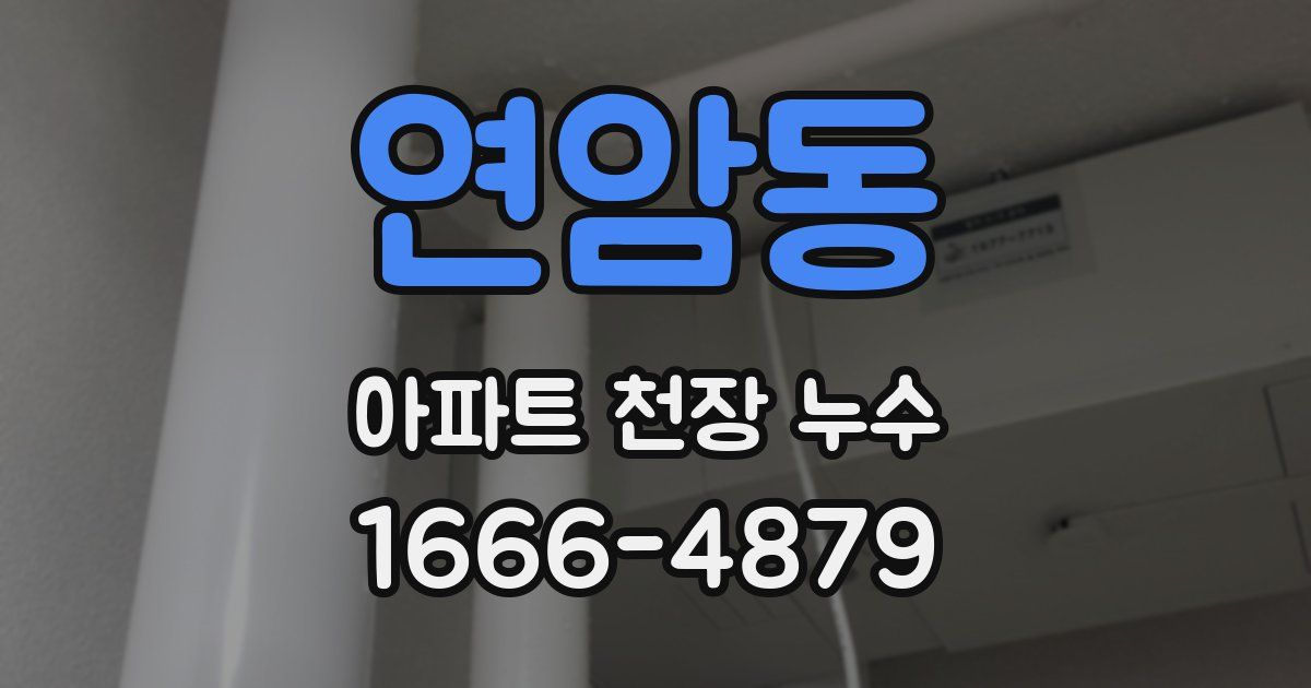 연암동 아파트 천장 누수