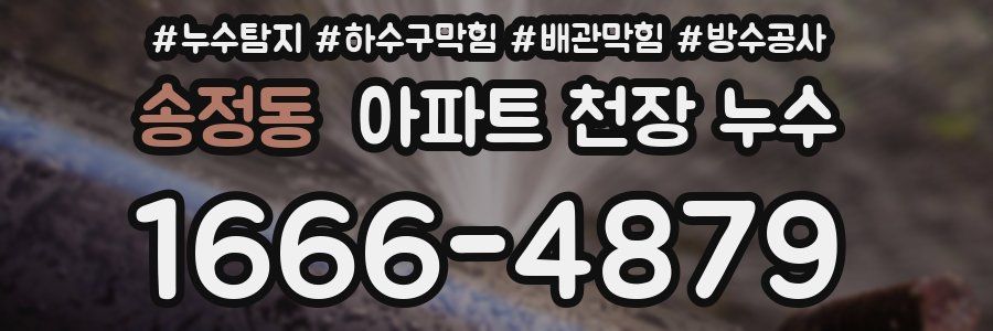송정동 아파트 천장 누수