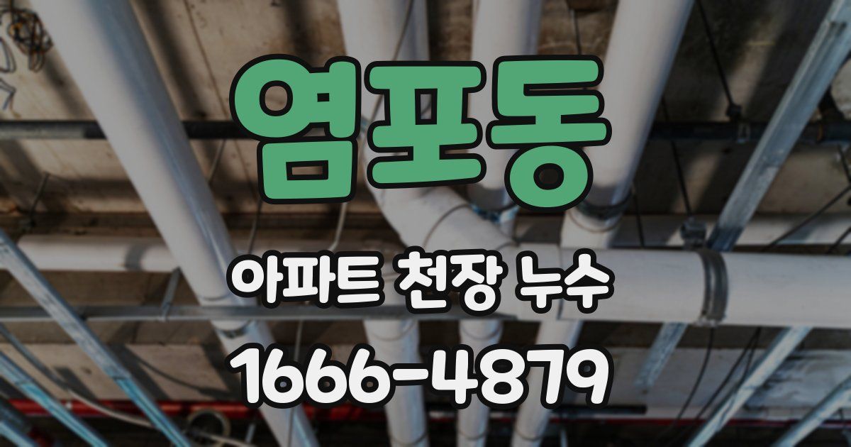 염포동 아파트 천장 누수