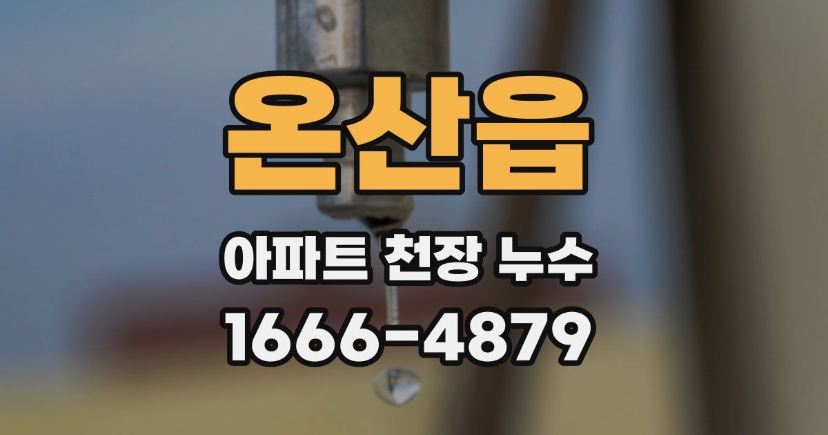 온산읍 아파트 천장 누수