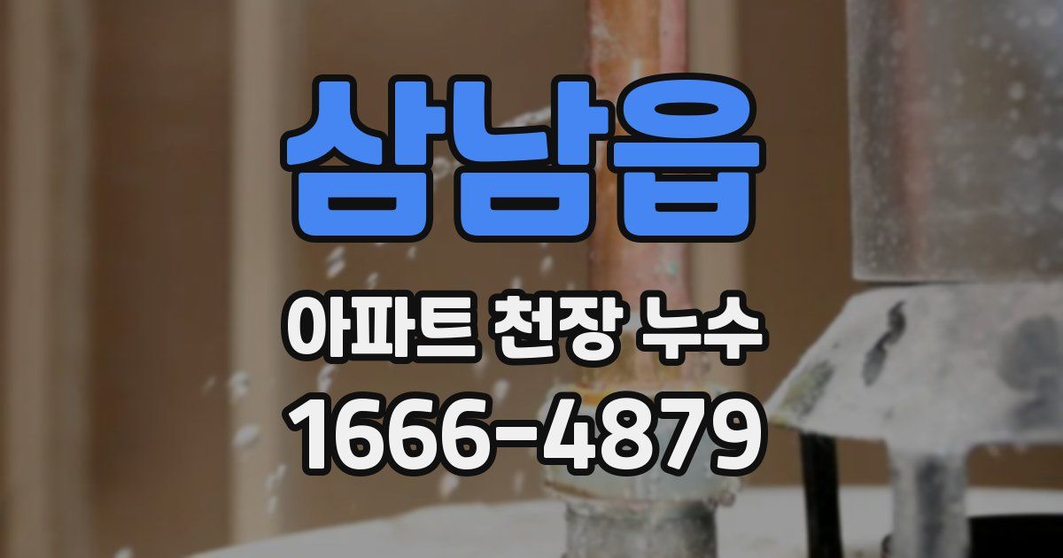 삼남읍 아파트 천장 누수