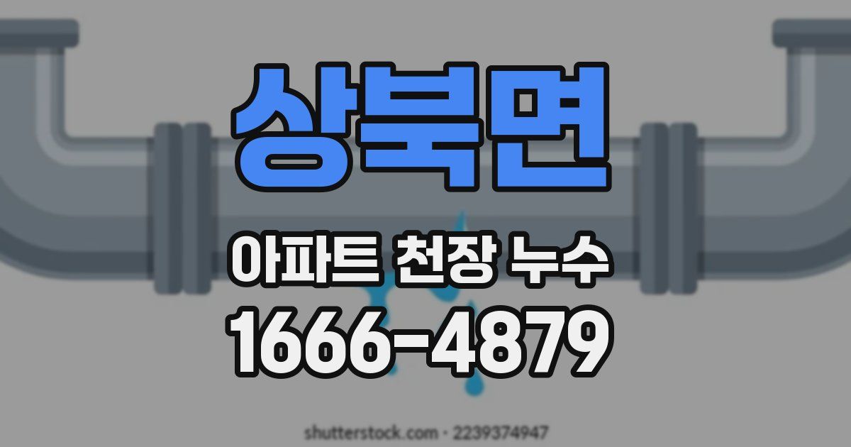 상북면 아파트 천장 누수