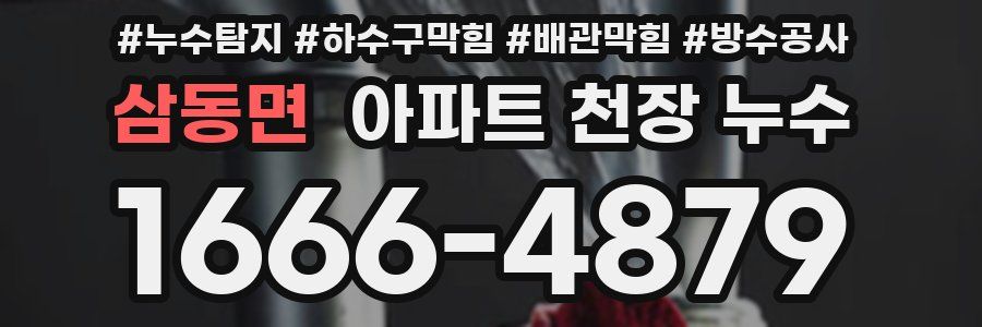 삼동면 아파트 천장 누수