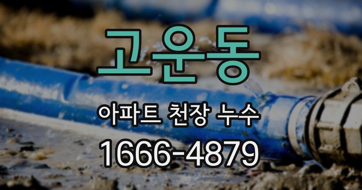 고운동 아파트 천장 누수