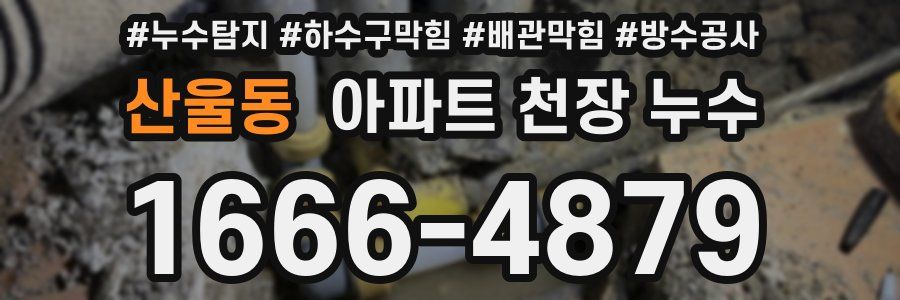 산울동 아파트 천장 누수