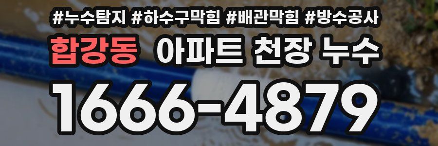 합강동 아파트 천장 누수