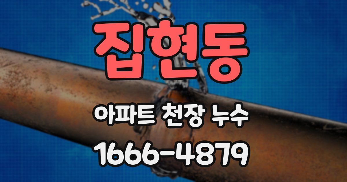 집현동 아파트 천장 누수
