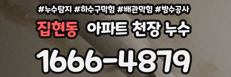 집현동 아파트 천장 누수
