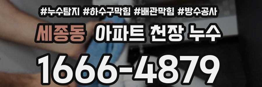 세종동 아파트 천장 누수