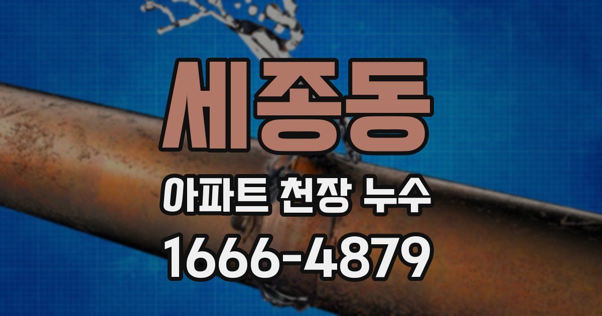 세종동 아파트 천장 누수