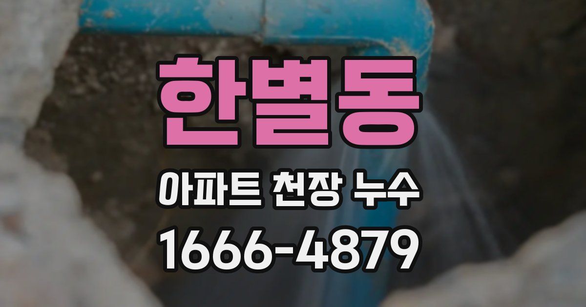 한별동 아파트 천장 누수