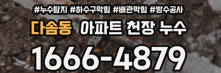 다솜동 아파트 천장 누수