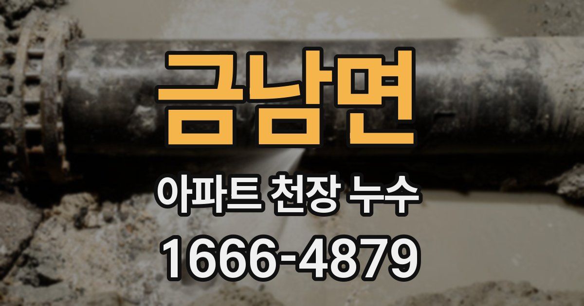 금남면 아파트 천장 누수