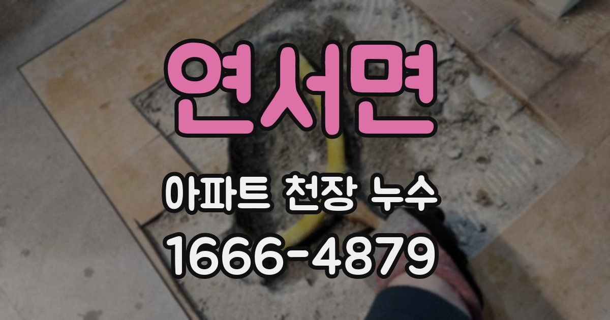 연서면 아파트 천장 누수