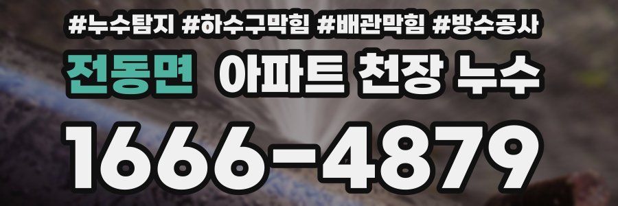 전동면 아파트 천장 누수