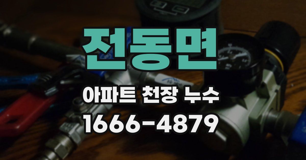 전동면 아파트 천장 누수
