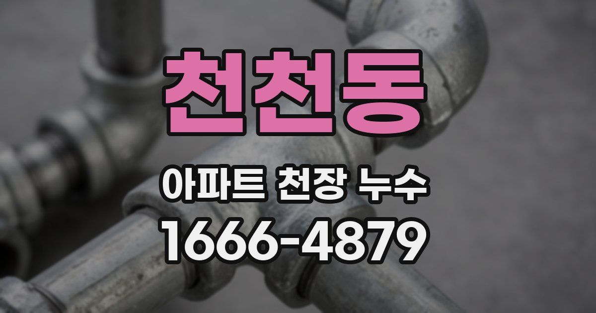 천천동 아파트 천장 누수