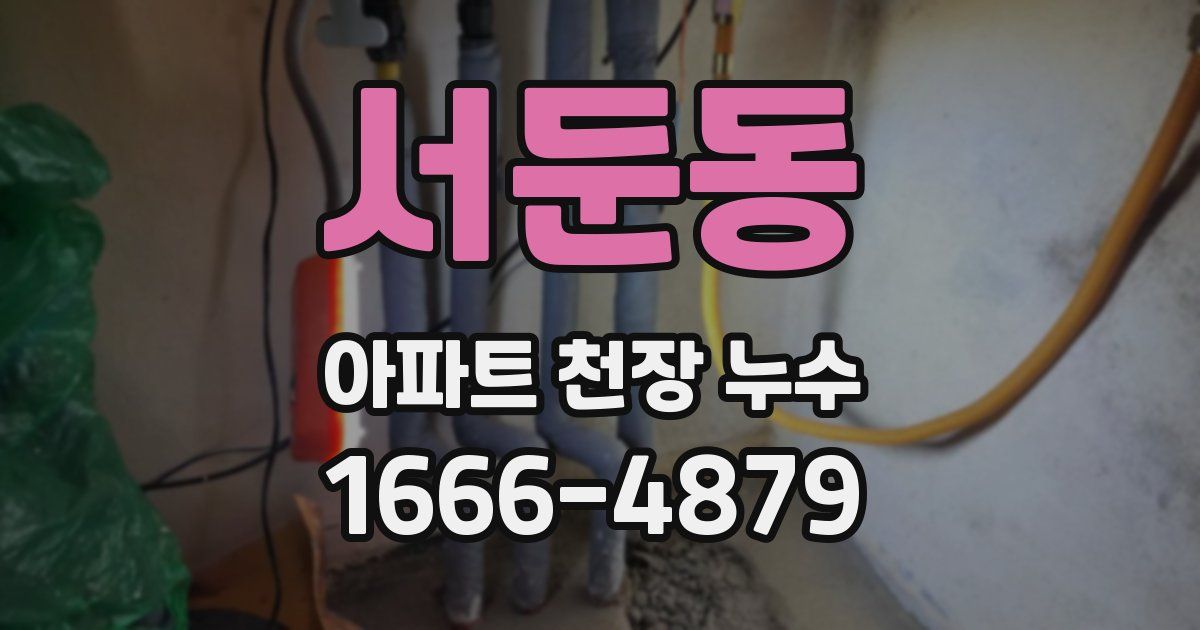 서둔동 아파트 천장 누수