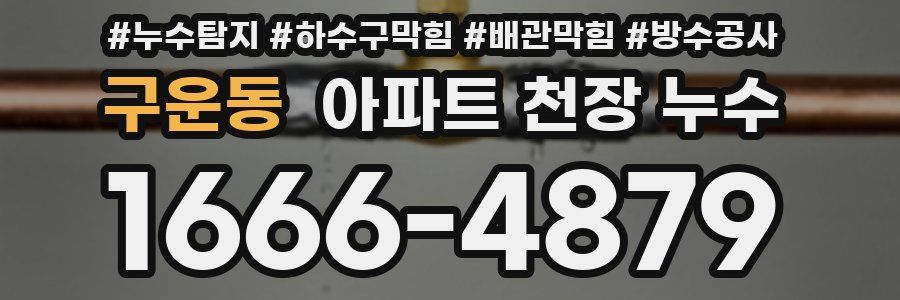 구운동 아파트 천장 누수