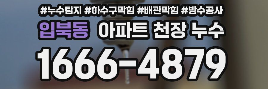 입북동 아파트 천장 누수