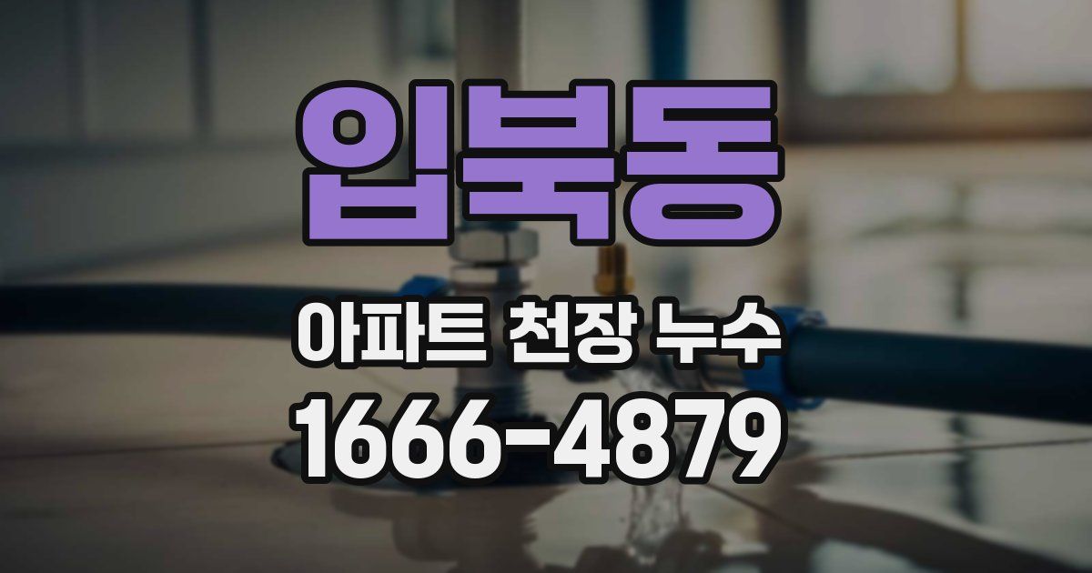 입북동 아파트 천장 누수