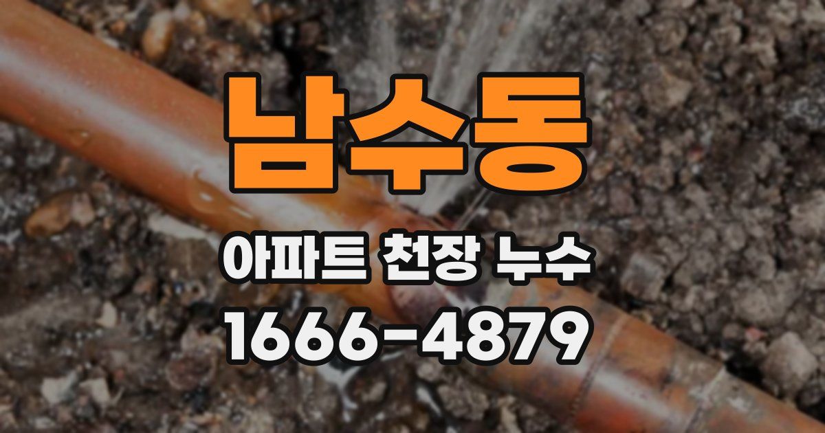 남수동 아파트 천장 누수