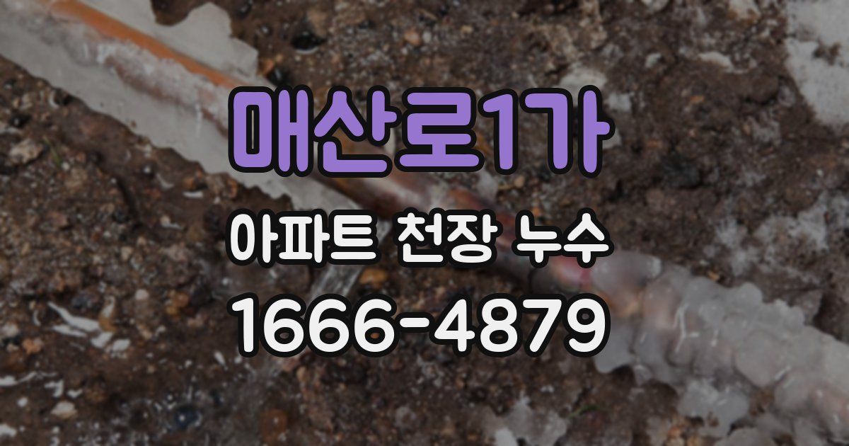 매산로1가 아파트 천장 누수