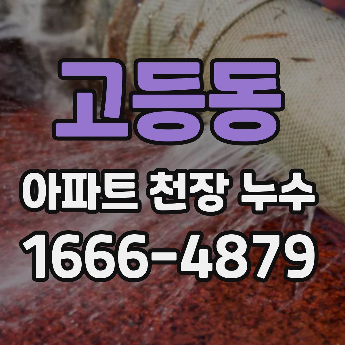 고등동 아파트 천장 누수