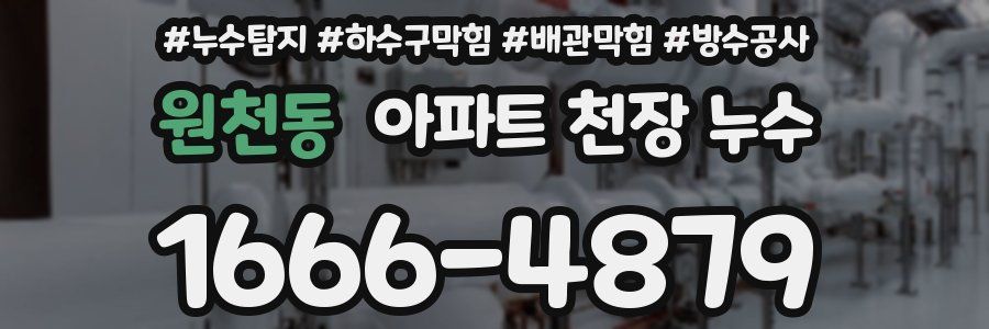 원천동 아파트 천장 누수