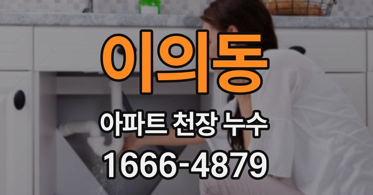 이의동 아파트 천장 누수